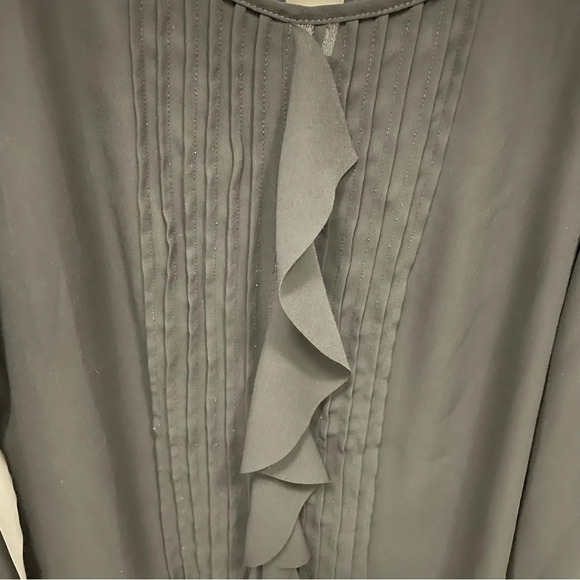 Banana Republic- Women’s  Small Black Chiffon Blouse - Picture 2 of 9